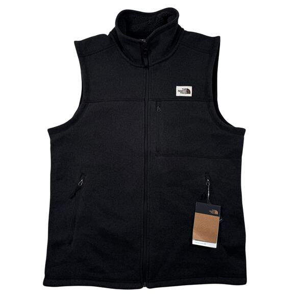 NWT The North Face Gordon Lyons Mens Medium Black Full Zip Vest - Picture 1 of 8